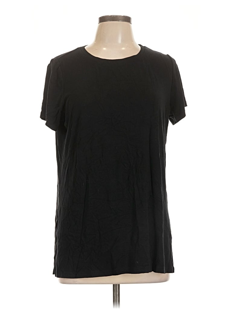 Pre-owned Spanx Short Sleeve T-shirt In Black