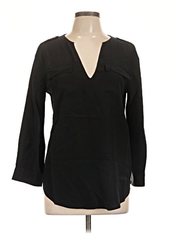Joie Long Sleeve Silk Top (view 1)