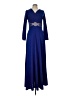 Assorted Brands 100% Polyester Blue Casual Dress Size EU 42 / US 12 - photo 1