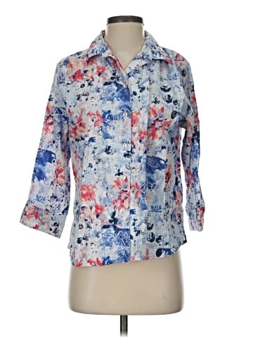 Alia 3/4 Sleeve Button-Down Shirt (view 1)