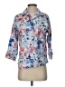 Alia Floral Blue 3/4 Sleeve Button-Down Shirt Size S (estimated) - photo 1