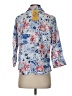 Alia Floral Blue 3/4 Sleeve Button-Down Shirt Size S (estimated) - photo 2