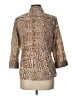 Foxcroft Animal Print Brown 3/4 Sleeve Button-Down Shirt Size 10 - photo 2