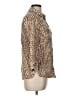 Foxcroft Animal Print Brown 3/4 Sleeve Button-Down Shirt Size 10 - photo 4