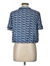 Max Studio 100% Polyester Blue Short Sleeve Blouse Size L - photo 2