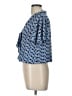Max Studio 100% Polyester Blue Short Sleeve Blouse Size L - photo 5