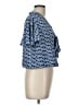 Max Studio 100% Polyester Blue Short Sleeve Blouse Size L - photo 4