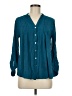 Active USA 100% Rayon Teal Long Sleeve Blouse Size M - photo 1