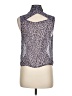 Topshop 100% Polyester Animal Print Purple Sleeveless Blouse Size 8 - photo 2