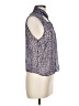 Topshop 100% Polyester Animal Print Purple Sleeveless Blouse Size 8 - photo 4