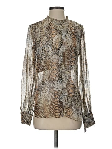 Hale Bob Long Sleeve Silk Top (view 1)
