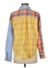 Timing Color Block Yellow Long Sleeve Button-Down Shirt Size M - photo 2