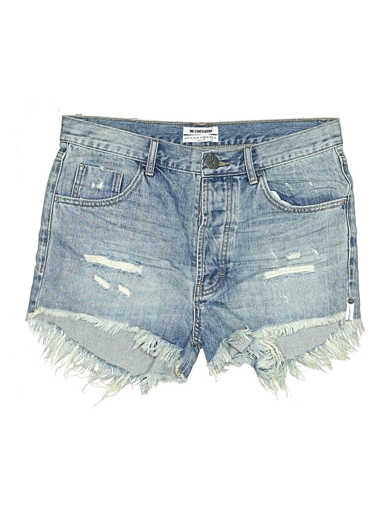 Pre-owned One X Oneteaspoon Denim Shorts In Blue