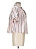 Universal Thread 100% Cotton Stripes Pink Short Sleeve Blouse Size L - photo 4