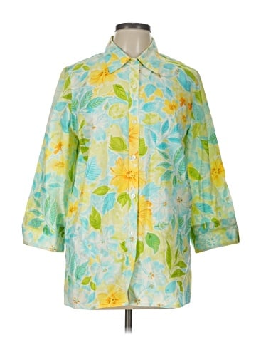 Real Clothes 3/4 Sleeve Button-Down Shirt (view 1)