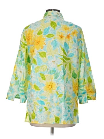 Real Clothes 3/4 Sleeve Button-Down Shirt (view 2)