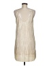 One Clothing 100% Polyester Metallic Ivory Cocktail Dress Size M - photo 2