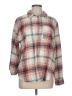 Love Tree Plaid Red 3/4 Sleeve Button-Down Shirt Size L - photo 1