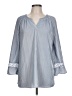 Soft Surroundings 100% Polyester Gray 3/4 Sleeve Blouse Size L - photo 1