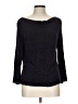 Connected Apparel Black 3/4 Sleeve Top Size L - photo 1