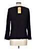 Connected Apparel Black 3/4 Sleeve Top Size L - photo 2