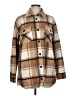 Thread & Supply 100% Polyester Plaid Brown Coat Size L - photo 1