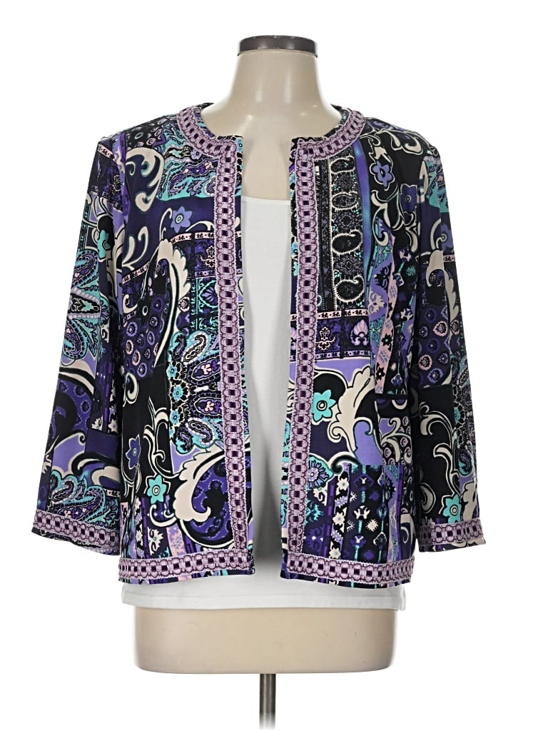 Pre-owned Joan Rivers Blazer Jacket In Purple