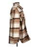 Thread & Supply 100% Polyester Plaid Brown Coat Size L - photo 4