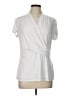 DKNY White Short Sleeve Blouse Size L - photo 1