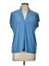 Buffalo by David Bitton Blue Short Sleeve Blouse Size L - photo 1