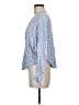 Free People 100% Rayon Stripes Blue Long Sleeve Blouse Size M - photo 5