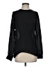 Parker 100% Silk Black Long Sleeve Silk Top Size S - photo 1