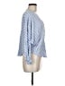 Free People 100% Rayon Stripes Blue Long Sleeve Blouse Size M - photo 4