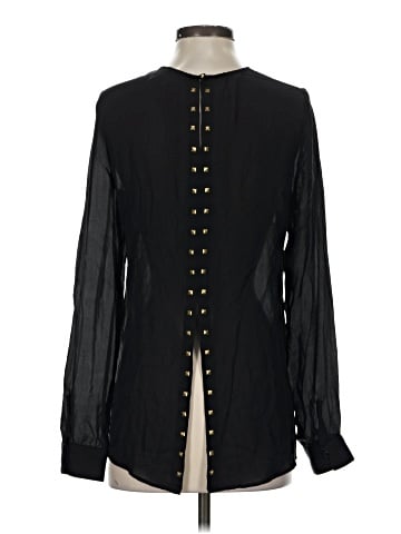 Parker Long Sleeve Silk Top (view 2)