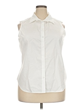 Lands' End Sleeveless Button Down Shirt