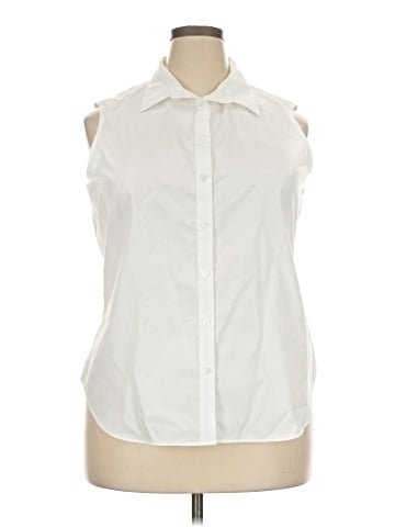 Lands' End Sleeveless Button-Down Shirt (view 1)