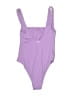 Billabong Solid Purple One Piece Swimsuit Size XS - photo 2