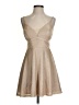 Trixxi 100% Polyester Metallic Tan Cocktail Dress Size S - photo 1