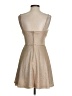 Trixxi 100% Polyester Metallic Tan Cocktail Dress Size S - photo 2