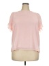 Vince Camuto 100% Polyester Pink Short Sleeve Blouse Size XXL (estimated) - photo 1
