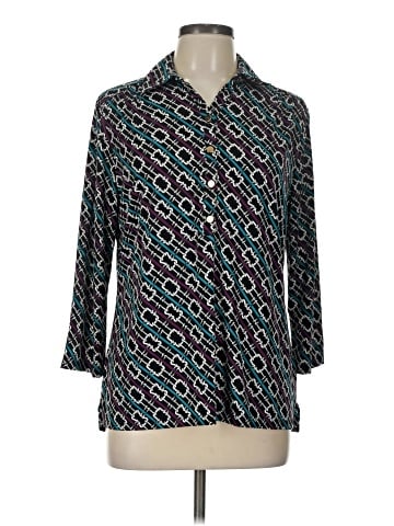 Dana Buchman Long Sleeve Polo (view 1)
