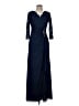 Alex Evenings Solid Blue Cocktail Dress Size 8 - photo 1