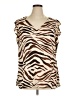 CAbi 100% Polyester Brown Sleeveless Blouse Size XL - photo 1