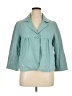 Elevenses 100% Linen Teal Blazer Size 14 - photo 1