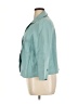Elevenses 100% Linen Teal Blazer Size 14 - photo 5