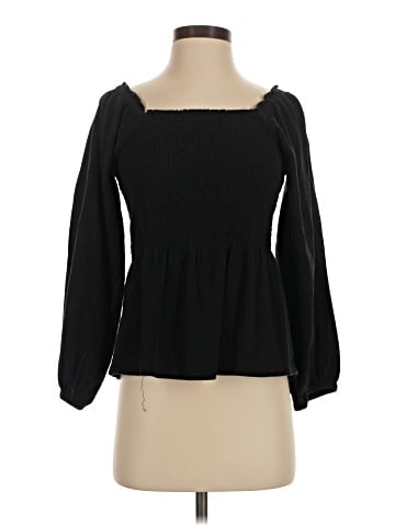 Madewell Lucie Smocked Peplum Top (view 1)