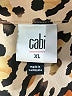 CAbi 100% Polyester Animal Print Tan Short Sleeve Blouse Size XL - photo 7