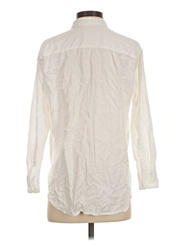 Madewell Drapey Oversized Boyshirt in Pure White (view 2)