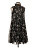 Just... Taylor 100% Polyester Paisley Black Casual Dress Size 2 - photo 1