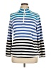 T by Talbots Stripes Blue Pullover Sweater Size XL (petite) - photo 1